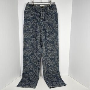 Liz Claiborne Lizwear Jeans Women’s Size 4 Floral Paisley Embroidered Denim Pant